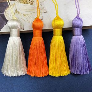 Tela de poliéster suave con flecos para colgar en festival, borlas de seda de hielo, de tejido, de 6 cm de longitud, para decoración de bolsas con faroles - Product Image 2