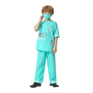 Cheap Promotional Kids Doctor Costume Career Day For Kids Doctor Fancy Cosplay Costume for Stage Performance