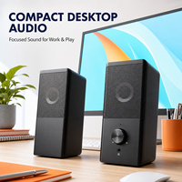 Altavoces USB de 10W para Computadora, Altavoces de Escritorio Estéreo de 2.0 Canales, Controlador de 2x50mm, Altavoces Multimedia con Cable para PC, Laptop, Tablet