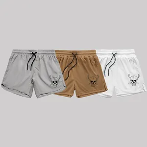 Oem Custom Logo Training Athletic Clothing Breathable Quick Dry Back Zip Pocket Gym Workout Shorts Fitness Casual Short Men