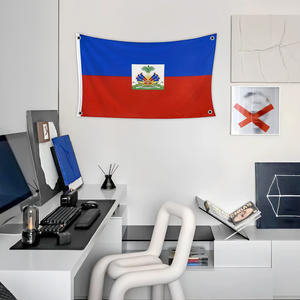 Флаг Гаити, 3x5 футов, прочный флаг страны, премиум-качество из полиэстера, яркие цвета, 2 люверса, для использования в помещении/на улице - Product Image 2