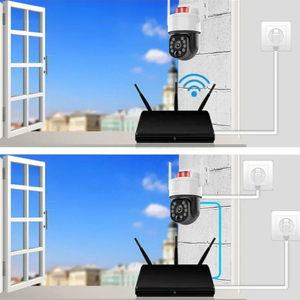 Caméra <span class=keywords><strong>IP</strong></span> PTZ WiFi Tuya Smart 5MP avec zoom optique 30x, caméra de sécurité extérieure sans fil, étanche, compatible RJ45 Ethernet - Product Image 5