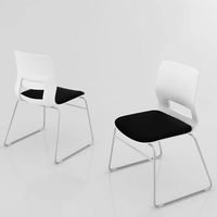 Chaise de négociation empilable à dossier moyen, couleur unie, pour salle de réunion de bureau
