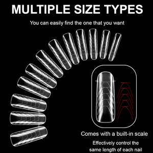 Formes à ongles certifiées pour nail art, extension de gel UV cristal, sans plateau en papier, capsules d'ongles rapides, 120 pièces en boîte, fabriqué aux États-Unis - Product Image 3