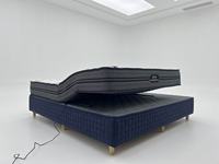 Matelas de lit intelligent réglable avec mini ressorts ensachés, élévation tête-pieds, télécommande sans fil, mousse à mémoire de forme, hybride, design ergonomique