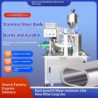 Machine de remplissage entièrement automatique en acier inoxydable pour miel, sauces, confitures et sauces chili, et machine de scellage thermique pour petites boîtes de thé