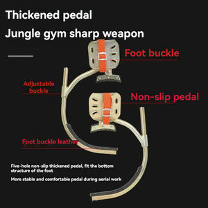 Hebilla de pie de postes de madera de escalada de acero para trabajadores eléctricos para accesorios de cableado de 350 pies - Product Image 3