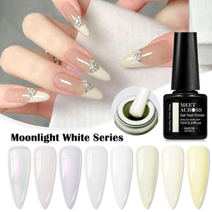 MEET ACROSS - Esmalte de Uñas en Gel de la Serie Moonlight White de 7 ml, Semipermanente, Se Quita con Acetona, Esmalte de Uñas en Gel UV, Esmalte de Uñas en Gel de Colores - Product Image 1
