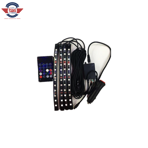 Tira de luces LED RGB para Interior de coche, luz ambiental Dinámica con control remoto por voz, decorativa, USB, RGB - Product Image 2