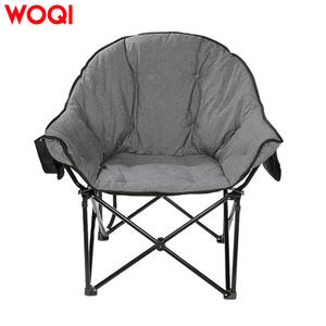 Chaise de camping pliable extra large Woqi, tissu Oxford gris, structure en aluminium, capacité de charge 150 kg, utilisation en extérieur et au jardin - Product Image 5