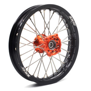 Ensemble de roues de moto pour enfants KKE 12/10 compatibles avec KTM50 SX 2014-2023 moyeu orange usiné CNC <span class=keywords><strong>jante</strong></span> noire - Product Image 4