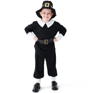 Boys Colonial Costume Kids Villager Victorian Fancy Dress Up Outfit World Book Day Costumes for Boys
