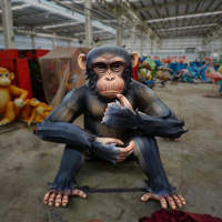 Lanterne LED réaliste en forme de chimpanzé personnalisée, nouvelle arrivée, décoration de Noël en plein air pour le Nouvel An - Vente chaude, prix d'usine