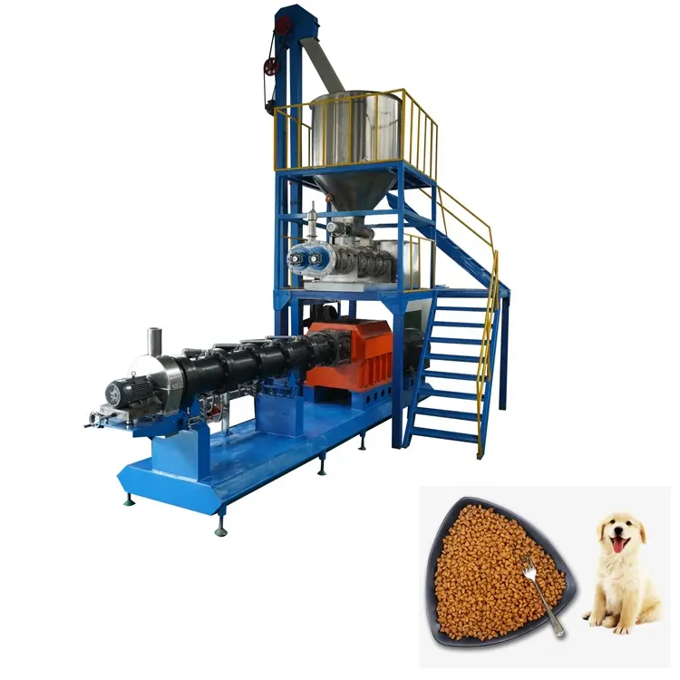 خط إنتاج كامل طعام كلب أليف الطارد/الكلب ماكينة تحضير الطعام/معدات لإنتاج الكلب الغذاء