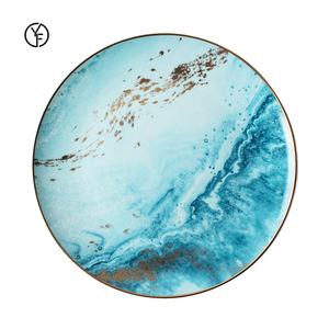 Service <span class=keywords><strong>de</strong></span> table moderne bleu classique <span class=keywords><strong>pour</strong></span> restaurant <span class=keywords><strong>vaisselle</strong></span> en porcelaine table ronde <span class=keywords><strong>pour</strong></span> <span class=keywords><strong>8</strong></span> <span class=keywords><strong>personnes</strong></span> service d'assiettes en céramique - Product Image 2