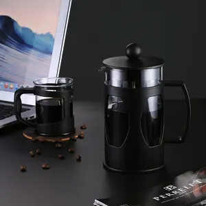 经典热卖塑料手动咖啡机600毫升水库泡茶瓶法国印刷机供应商