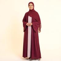 Abaya ouverte pour femmes, longueur des manches 52-62 cm, vêtements islamiques modestes