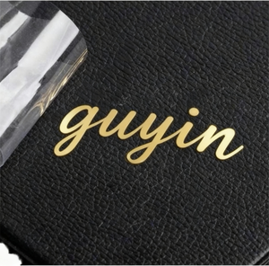 カスタムロゴ強力な3Dエンボス加工オーバルレーベルデカール金属防水オイルプルーフ高級ローズゴールドホイルホットスタンプ転送 - Product Image 1