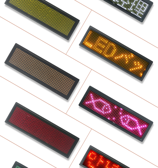 Mini Smart LED Name Badge Wearable Indoor Message Display LED Tag for Airport & Exhibition Hall 1 Year Warranty-OEM