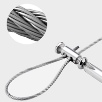 Yongrui Kits de Suspension de pince de fil de montage au plafond nickelé YJ-1 avec câble à crochet pour éclairage LED diamètre 1-3mm