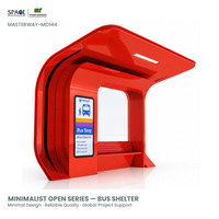 Abribus en acier galvanisé à haute visibilité avec caractéristiques de sécurité Produit de caissons lumineux publicitaires