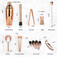 Shaker à cocktails Camol Factory, kit de barman 16 pièces, mélangeur à vin, martini, acier inoxydable, outils de bar, accessoires pour boissons à domicile, fête