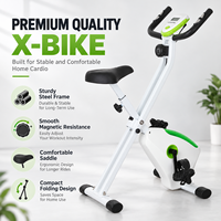 Vélo d'exercice pliable magnétique K-FIT Best Seller GS-8319A, 8 niveaux de résistance, double transmission par courroie, pour entraînement cardio en intérieur