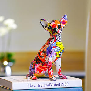 Nuevo Adorno de Chihuahua con Patrón Abstracto Multicolor, Tallado y Moldeado por Inyección, para Sala de Estar y <span class=keywords><strong>TV</strong></span> - Product Image 5