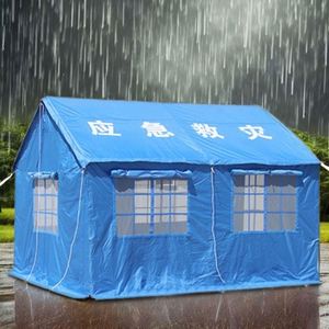 Tente de secours en tissu Oxford à double couche pour la saison hivernale, avec structure en acier et poteaux en aluminium, pour 2 personnes, utilisation extérieure - Product Image 1