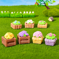 Ornamen Lanskap Miniatur untuk Berkebun, Bunga Kecil, Dekorasi Meja Rumah, Kerajinan Resin DIY, Aksesoris Ornamen Kecil