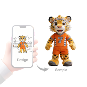 Fabricant de peluches, peluche personnalisée de dessin animé, jouet léopard en peluche avec rembourrage en coton PP pour soulager le stress - Product Image 1