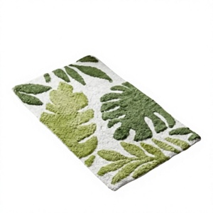พรมเช็ดเท้าผ้าฝ้ายแท้พร้อมพรมปูพื้นห้องน้ำแบบทอที่ทนทาน - Product Image 1