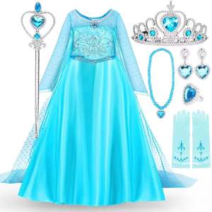 Robe <span class=keywords><strong>de</strong></span> princesse Anna Elsa pour filles, <span class=keywords><strong>costume</strong></span> <span class=keywords><strong>de</strong></span> fête d'anniversaire, carnaval, <span class=keywords><strong>reine</strong></span> <span class=keywords><strong>des</strong></span> <span class=keywords><strong>neiges</strong></span>, Halloween, vêtements pour enfants - Product Image 4