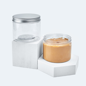 Food Grade PET Plastic Jar Containers with Aluminum Screw Cover for Cashew Nuts & Kernels Peanuts Butter Jar