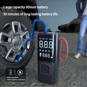 Pompa kompresor Inflator udara ban mobil, genggam nirkabel Digital dapat diisi ulang - Product Image 2
