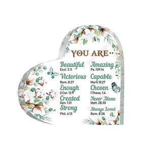 אקריליק חדירה גבוהה אהבה רומנטית קישוטי עיצוב מותאם אישית עיטורים לשלוח חברים קרובים לב קרובים - Product Image 3