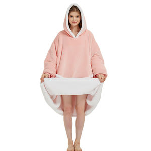 <span class=keywords><strong>ผ้า</strong></span>ห่มมีฮู้ดผ้าสักหลาดขนแกะโพลีเอสเตอร์ขนาดใหญ่สำหรับเด็กและผู้ใหญ่ - Product Image 2