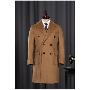 22020501 <span class=keywords><strong>Cappotto</strong></span> Polo Invernale Spesso in Lana, <span class=keywords><strong>Cappotto</strong></span> Formale da <span class=keywords><strong>Uomo</strong></span> di Media Lunghezza in Cachemire da Lavoro, <span class=keywords><strong>Cappotto</strong></span> Polo a Doppio Petto - Product Image 1