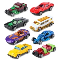Modèle de voiture en métal à roues libres en fonte, véhicule en alliage inertiel, ensemble de voitures jouets en alliage pour enfants, divers modèles peuvent être collectionnés