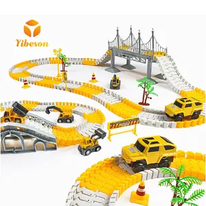 Garçons enfants ingénierie Construction jouet bricolage petite pelle électrique fente voiture magique Flexible route course ensemble ville Train camion piste