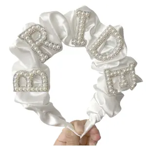Bachelorette Festa Decoração Headband Dama Noiva Favor Do Noivado Hairband Glitter Pérola Strass Bridal Headbands