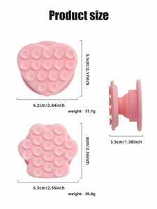 Silicone hai mặt dính điện thoại grip với cốc hút Non-Slip di động đứng trường hợp đối với điện thoại thông minh - Product Image 3