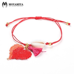 MI-B180297 Moyamiya Miyuki joyería de moda nazar boncuk encanto hecho a mano cowrie shell joyería tejida pulseras - Product Image 5