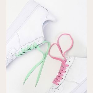 Lacets plats classiques unisexes pour chaussures de sport, en polyester solide, décoratifs, lacets plats décontractés et tendance - Product Image 3