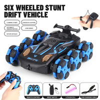 Voiture télécommandée 2,4 GHz - Voiture de drift à six roues pour adultes et enfants, prête à l'emploi, jouet électrique intérieur/extérieur