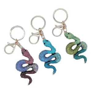 Zodiac inset gradient snake key chain car bag pendant this year gift wholesale