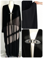 Abaya plissée à boucle, de haute qualité, respirante, pour femme, robe musulmane, hiver, Aïd, formelle, pour réunion de famille