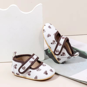 Chaussures pour bébé fille princesse, en PU souple, motif de cœurs mignons, chaussures de marche de haute qualité pour bébé, chaussures de marche magnifiques pour bébés filles de 0 à 1 an - Product Image 6