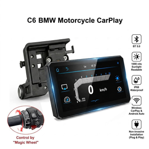 Display per <span class=keywords><strong>Moto</strong></span> da 6 Pollici con Schermo Touch IPS 1000 Nits, TPMS Antifurto, CarPlay e Android Auto per <span class=keywords><strong>BMW</strong></span> Wonder Wheel - Product Image 1