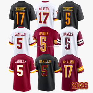Gaya Pria Terbaru 2026 Jayden Daniels # 5 Jersey Sepak Bola Jahitan 17 Terry McLaurin S-3XL - Product Image 1